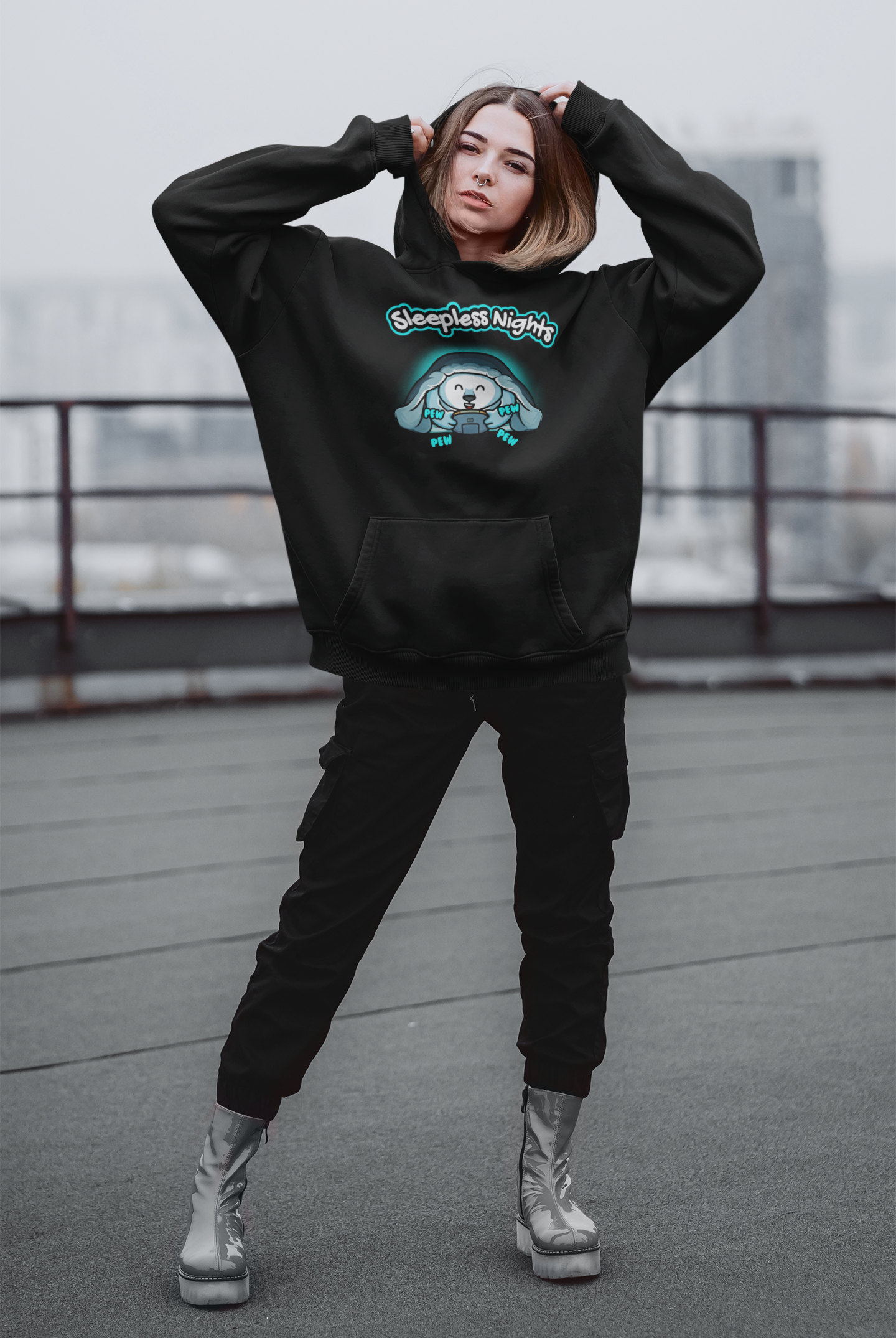 Sleepless Nights Oversize Hoodie Unisex